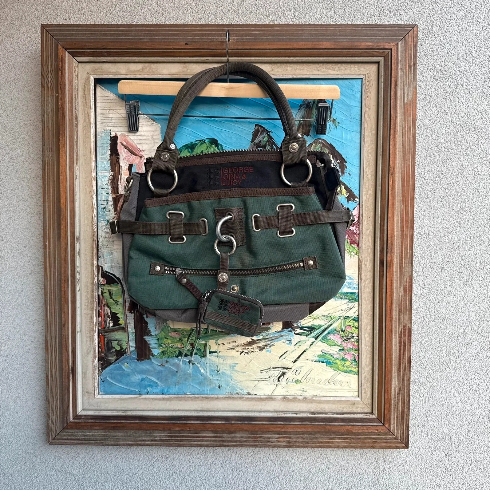 George Gina & Lucy Torba Jelly Bean Zielona A4 Vintage y2k - widok ogólny przód vintage