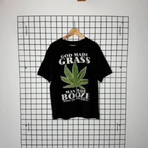 Graphic Tee Koszulka God Made Grass XXL Vintage Streetwear - zdjęcie 2