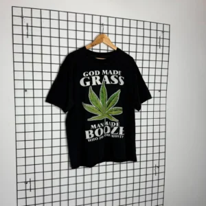 Graphic Tee Koszulka God Made Grass XXL Vintage Streetwear - zdjęcie 3