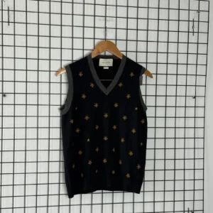 Gucci Kamizelka Wełniana Haft L Vintage Streetwear - zdjęcie 3