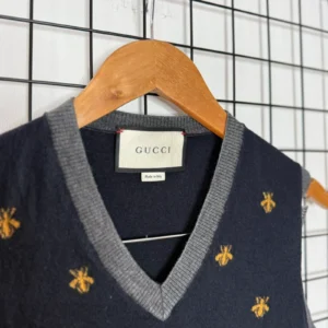 Gucci Kamizelka Wełniana Haft L Vintage Streetwear - zdjęcie 4