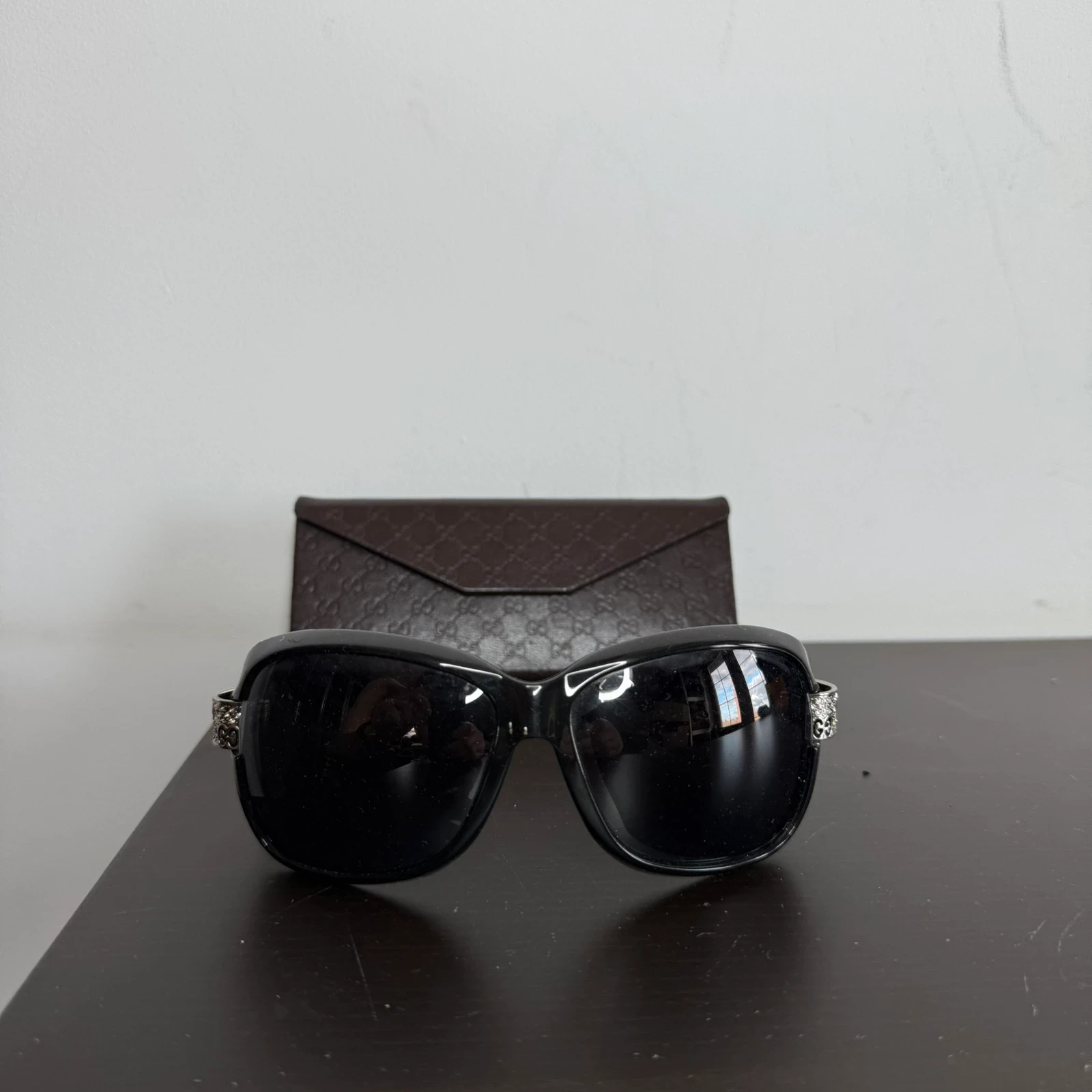 Gucci Okulary Oversize Przeciwsłoneczne Vintage Streetwear - widok ogólny przód vintage
