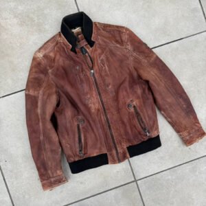 Gypsy Kurtka Skórzana Brązowa XL Vintage Streetwear - zdjęcie 3