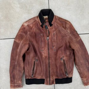 Gypsy Kurtka Skórzana Brązowa XL Vintage Streetwear - zdjęcie 4