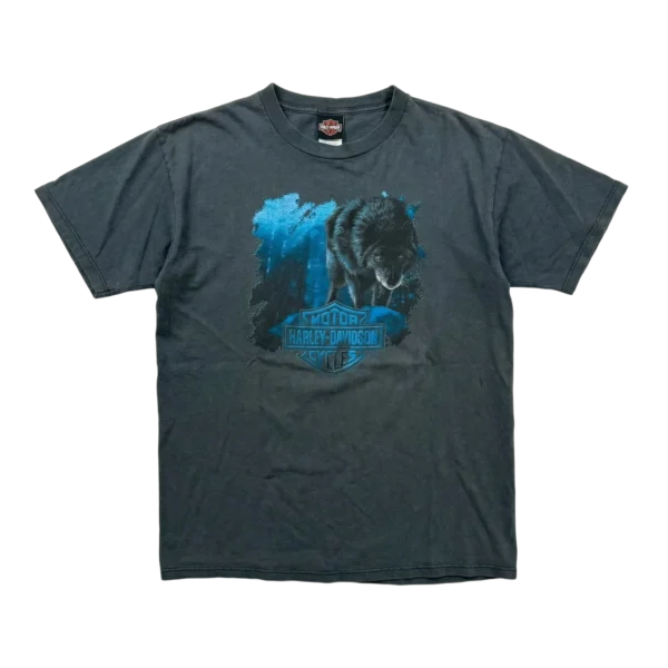 Harley Davidson Koszulka 90 Motorsport L Vintage Streetwear - widok ogólny przód vintage