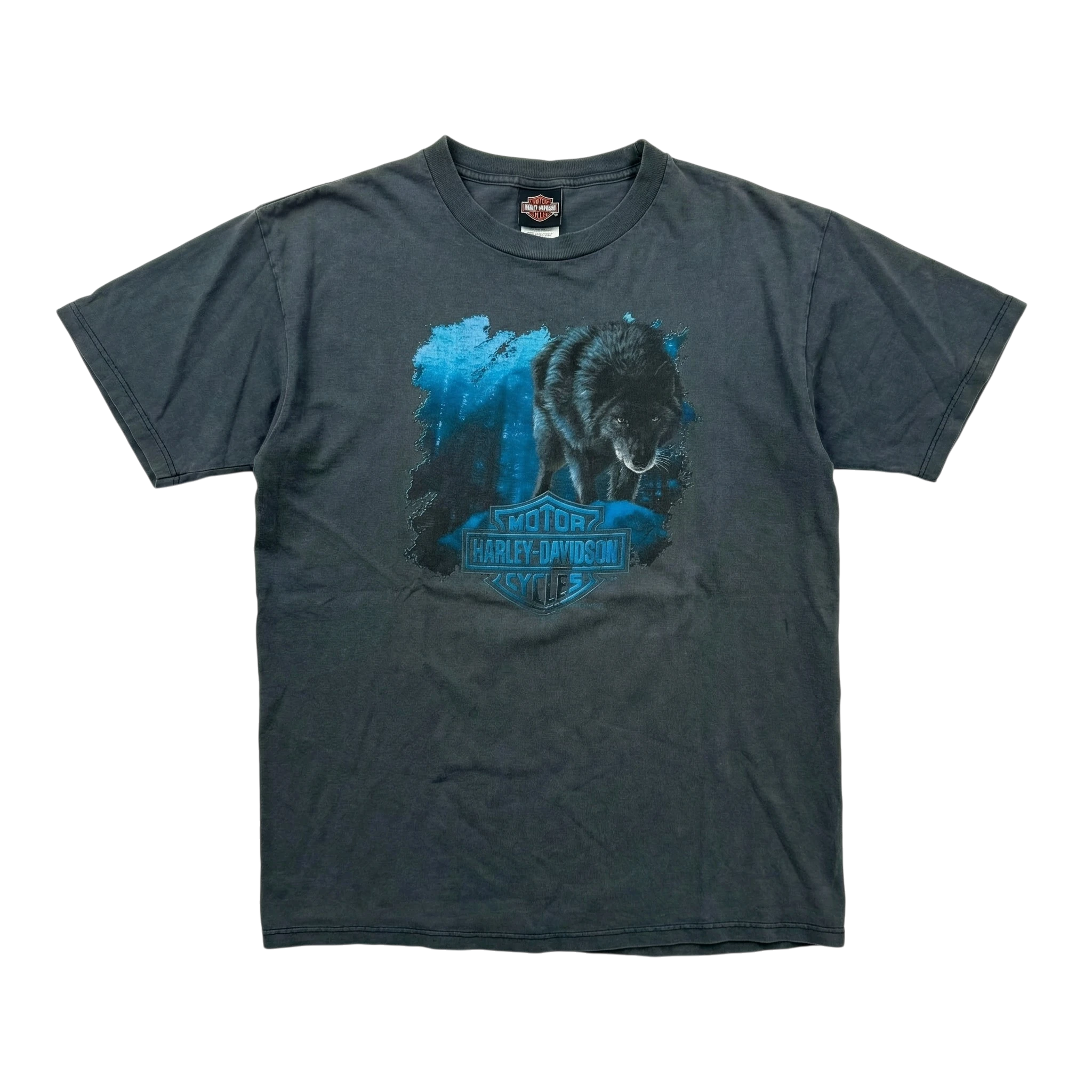 Harley Davidson Koszulka 90 Motorsport L Vintage Streetwear - widok ogólny przód vintage