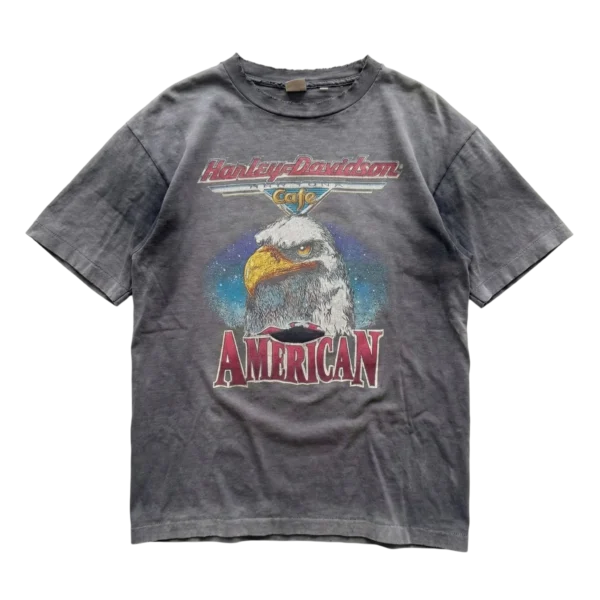 Harley Davidson Koszulka 90s Single Stitch XL Vintage Retro - widok ogólny przód vintage