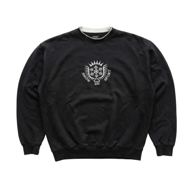 Hugo Boss Bluza Haft Retro XXL Vintage Streetwear - widok ogólny przód vintage