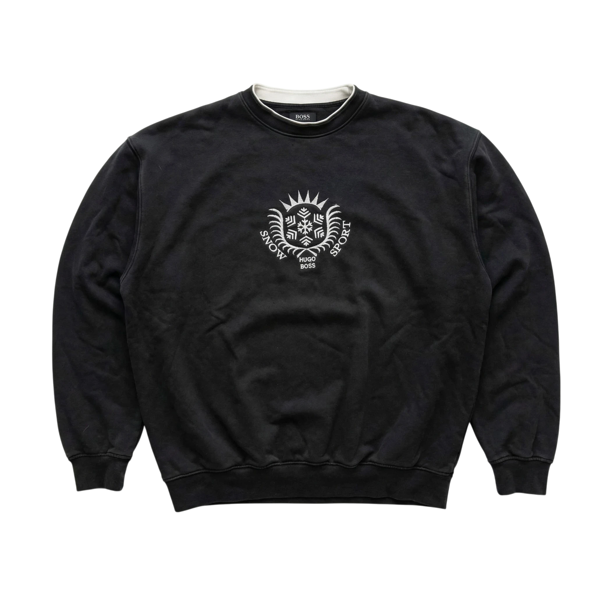 Hugo Boss Bluza Haft Retro XXL Vintage Streetwear - widok ogólny przód vintage