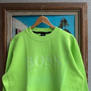 Hugo Boss Bluza Neonowa z Nadrukiem L Vintage Streetwear - zdjęcie 3