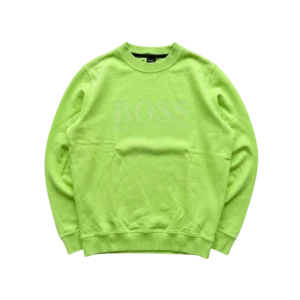 Hugo Boss Bluza Neonowa z Nadrukiem L Vintage Streetwear - widok ogólny przód vintage