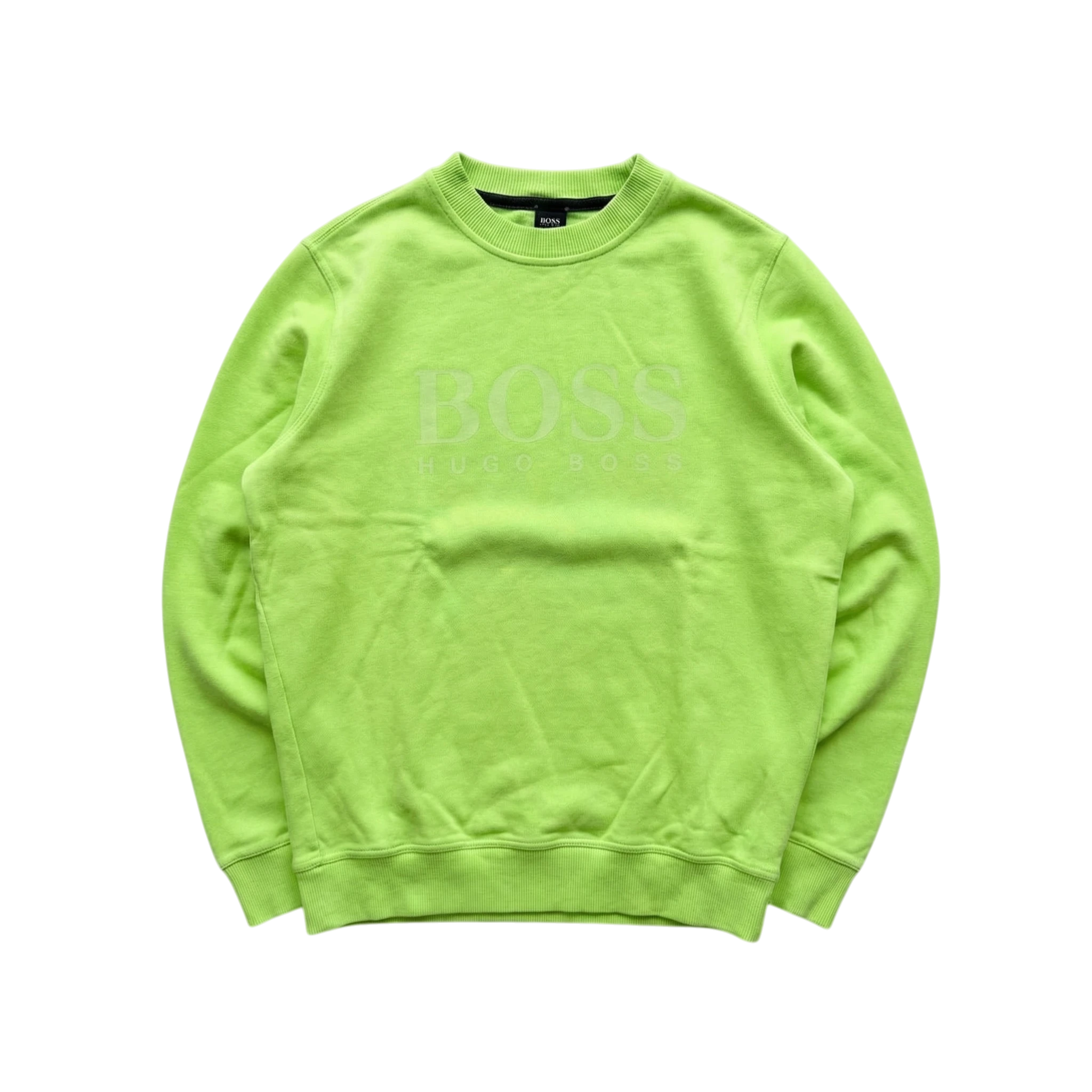Hugo Boss Bluza Neonowa z Nadrukiem L Vintage Streetwear - widok ogólny przód vintage