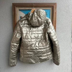 Hugo Boss Kurtka Puchowa Srebrna Ocieplana L Vintage - zdjęcie 3