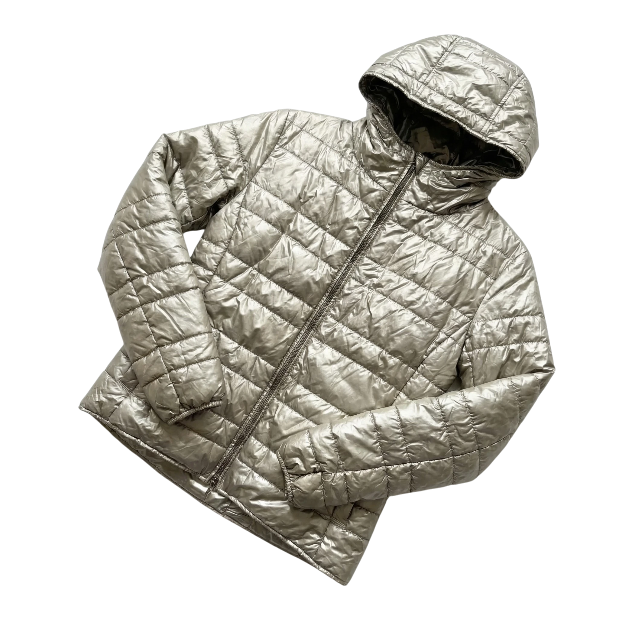 Hugo Boss Kurtka Puchowa Srebrna Ocieplana L Vintage - widok ogólny przód vintage