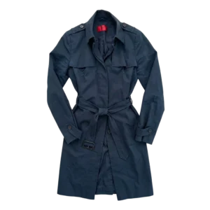 Hugo Boss Płaszcz Trencz Granatowy M Vintage Streetwear - widok ogólny przód vintage