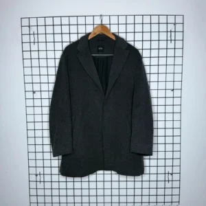 Hugo Boss Płaszcz Wełniany Kaszmirowy L Vintage Streetwear - zdjęcie 2