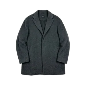 Hugo Boss Płaszcz Wełniany Kaszmirowy L Vintage Streetwear - widok ogólny przód vintage