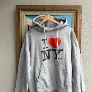 I Love NY Bluza Szara Boxy XL Vintage Streetwear - zdjęcie 3