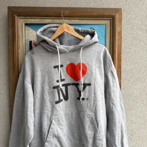 I Love NY Bluza Szara Boxy XL Vintage Streetwear - zdjęcie 4