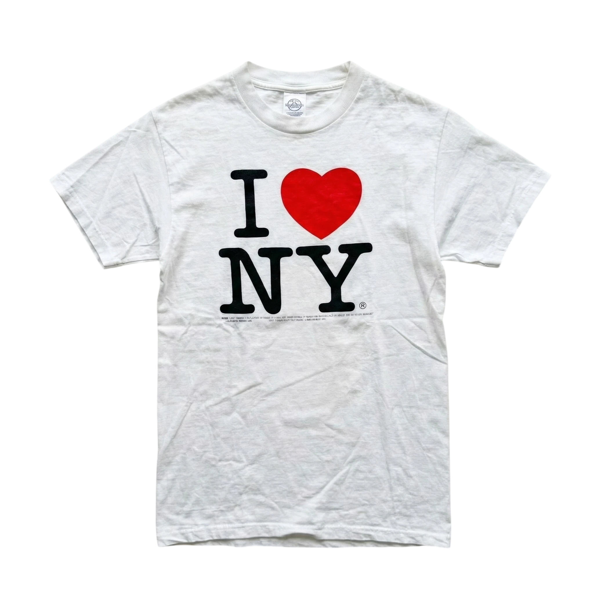 I Love NY Koszulka T-shirt M Vintage Streetwear Biała - widok ogólny przód vintage