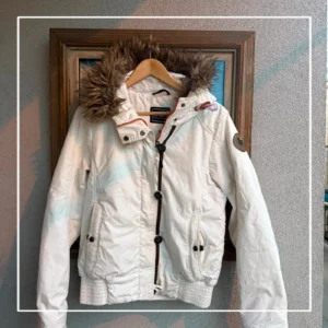 Icepeak Kurtka Zimowa Bomberka z Futrem L Vintage Streetwear - zdjęcie 3