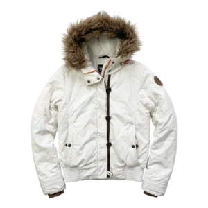 Icepeak Kurtka Zimowa Bomberka z Futrem L Vintage Streetwear - widok ogólny przód vintage