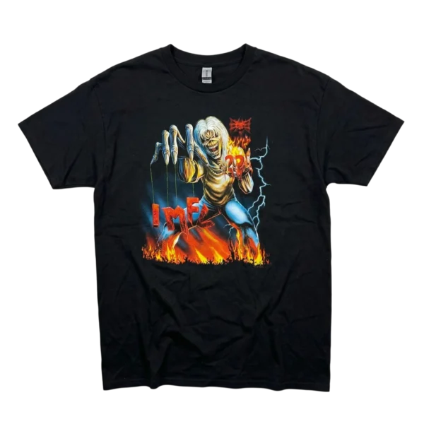 Iron Maiden Koszulka Band Tee Czarna XL Vintage Streetwear - widok ogólny przód vintage