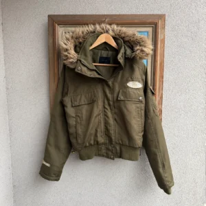 Japan Style Kurtka Bomberka z Futrem M Vintage Streetwear - zdjęcie 2