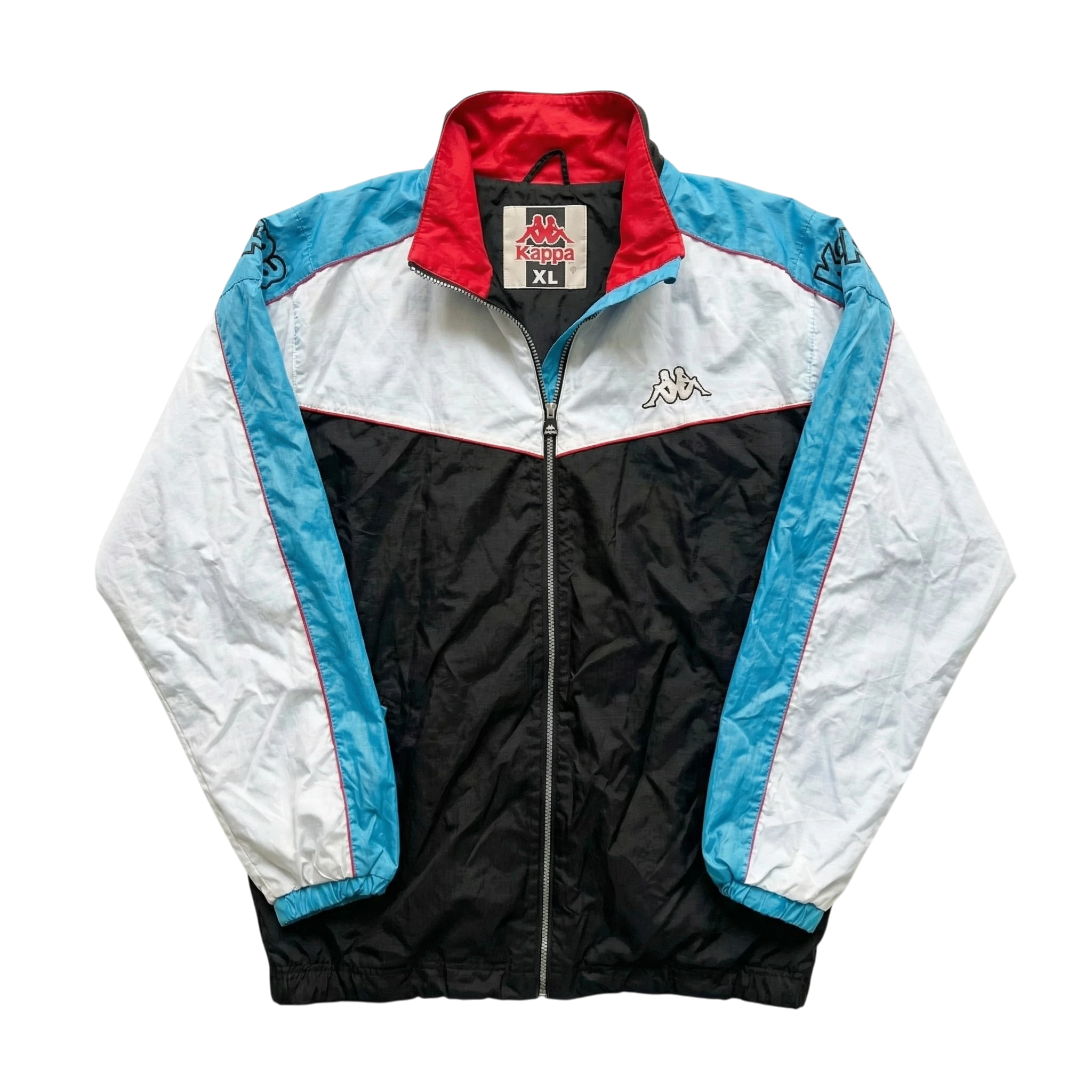 Kappa Bluza Wiatrówka Szelest XXL Vintage Streetwear Retro - widok ogólny przód vintage