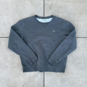 Lacoste Bluza Crewneck Szara L Vintage Streetwear - zdjęcie 2
