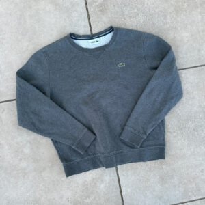 Lacoste Bluza Crewneck Szara L Vintage Streetwear - zdjęcie 3