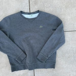 Lacoste Bluza Crewneck Szara L Vintage Streetwear - zdjęcie 4