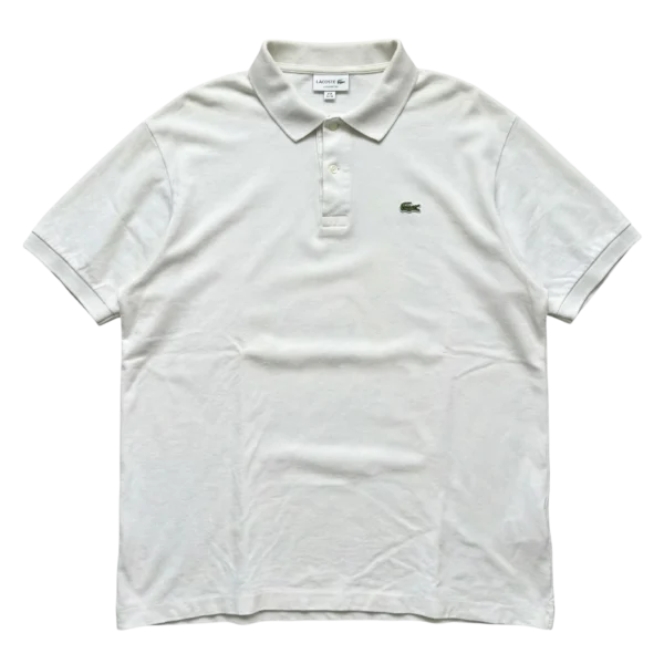 Lacoste Koszulka Polo Biała 4XL Vintage Retro Streetwear - widok ogólny przód vintage