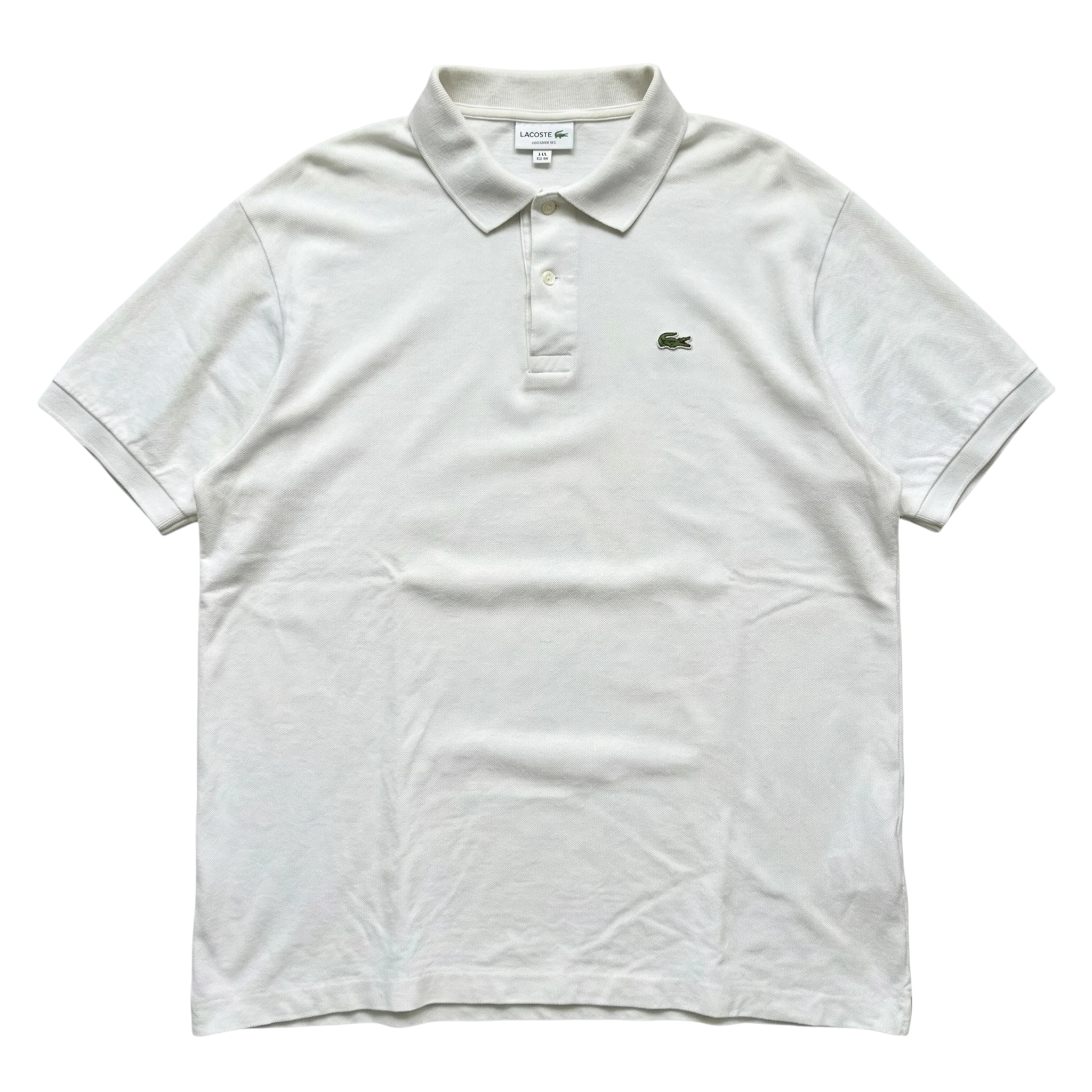 Lacoste Koszulka Polo Biała 4XL Vintage Retro Streetwear - widok ogólny przód vintage