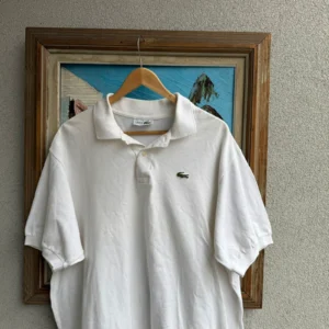 Lacoste Koszulka Polo Biała XXL Vintage Streetwear Retro - zdjęcie 4