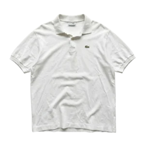 Lacoste Koszulka Polo Biała XXL Vintage Streetwear Retro - widok ogólny przód vintage