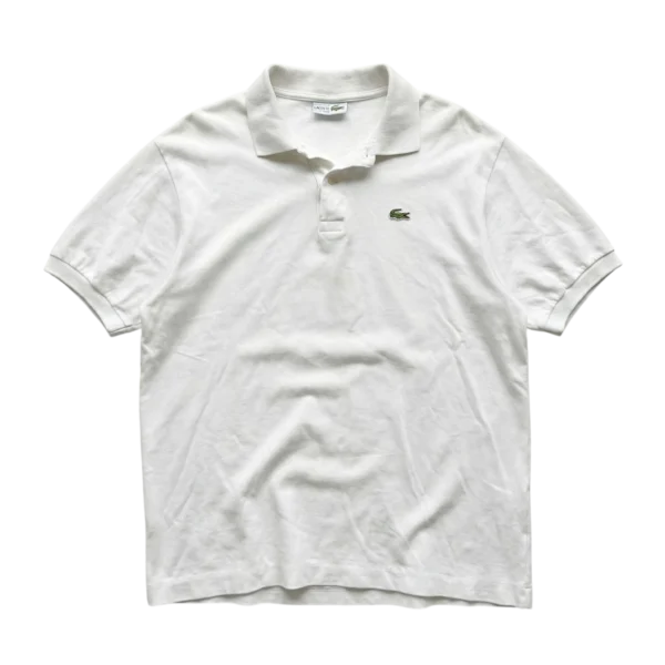 Lacoste Koszulka Polo Biała XXL Vintage Streetwear Retro - widok ogólny przód vintage
