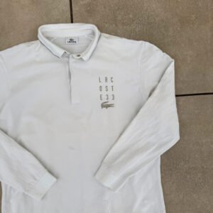 Lacoste Koszulka Polo Longsleeve XXXL Vintage Streetwear - zdjęcie 4