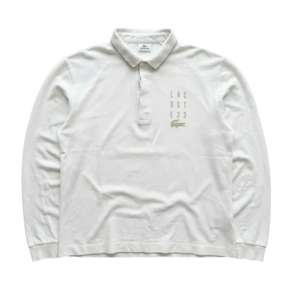 Lacoste Koszulka Polo Longsleeve XXXL Vintage Streetwear - widok ogólny przód vintage