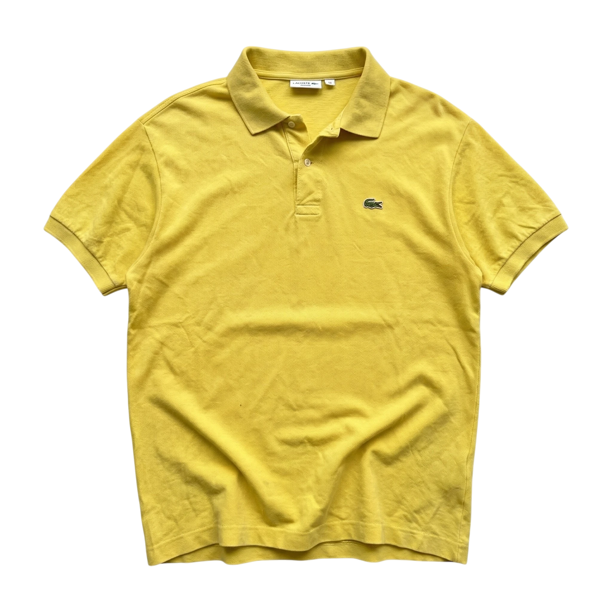 Lacoste Koszulka Polo Żółta XXXL Vintage Streetwear - widok ogólny przód vintage