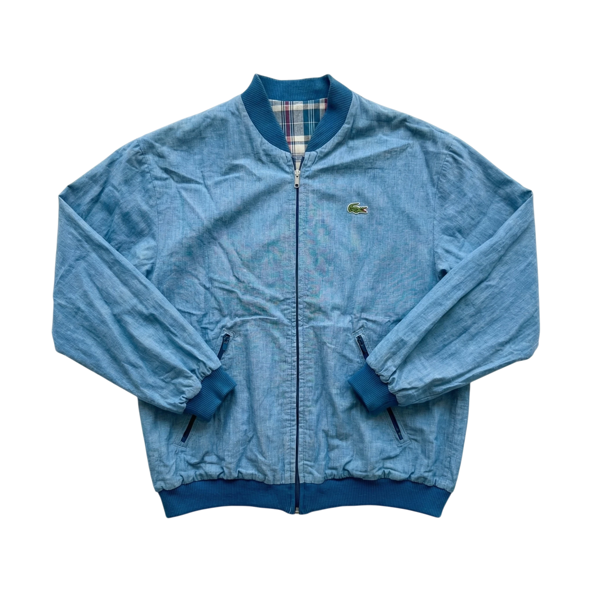 Lacoste Kurtka Bomberka Dwustronna XL Vintage Streetwear - widok ogólny przód vintage