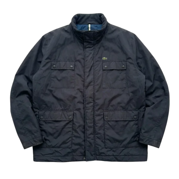 Lacoste Kurtka Granatowa XXL Vintage Streetwear Retro - widok ogólny przód vintage