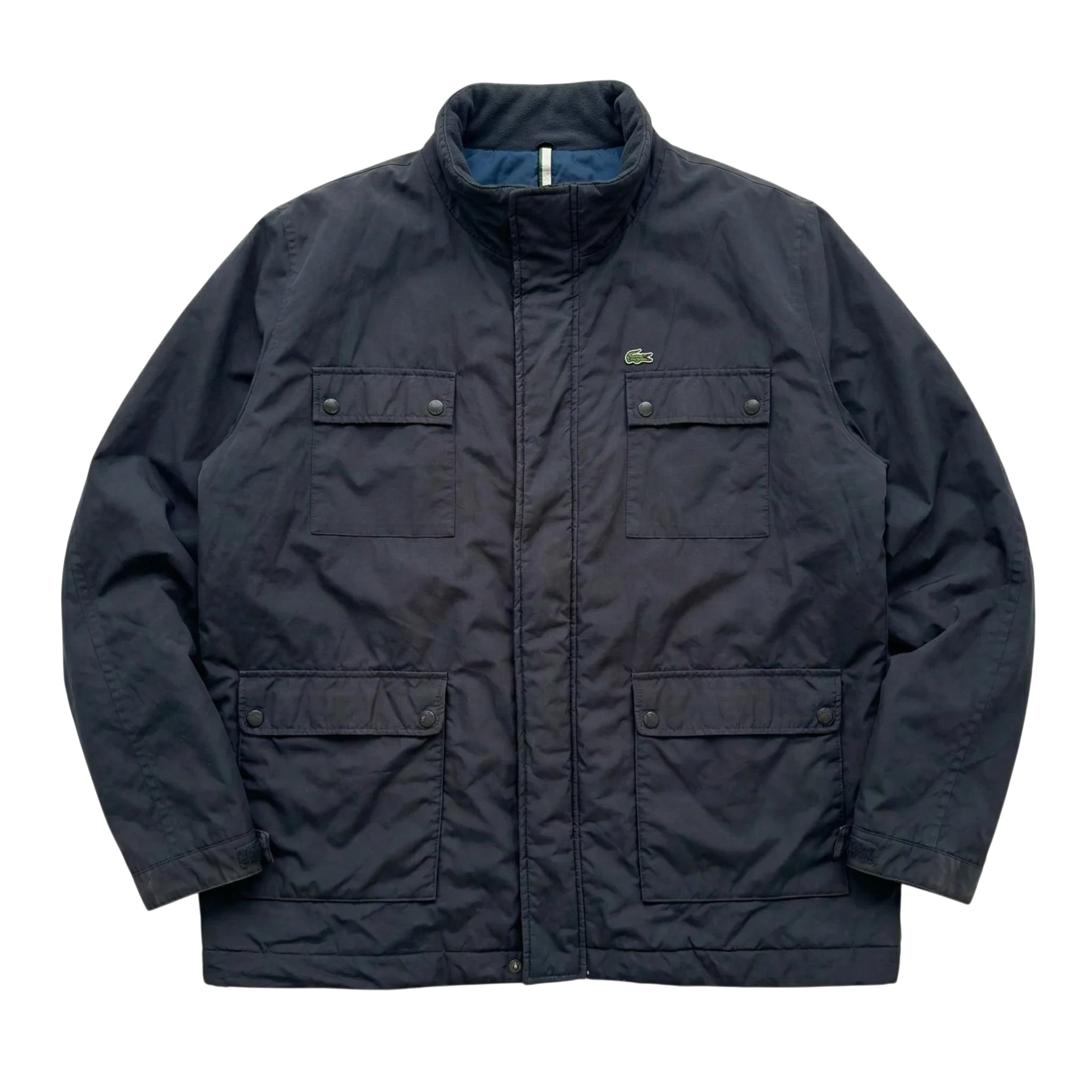 Lacoste Kurtka Granatowa XXL Vintage Streetwear Retro - widok ogólny przód vintage