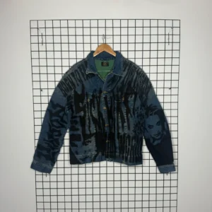 Lee Kurtka Jeansowa Custom Art XXL Vintage Streetwear - zdjęcie 2