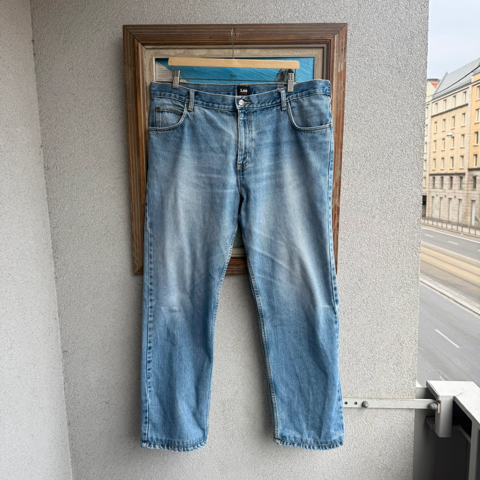 Lee Spodnie Jeansy Szerokie L Vintage Streetwear Retro - widok ogólny przód vintage