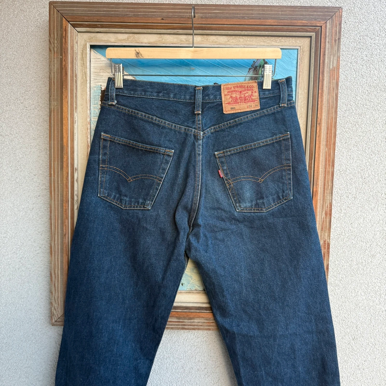 Levi's Jeansy 501 32/34 Vintage Streetwear - widok ogólny przód vintage
