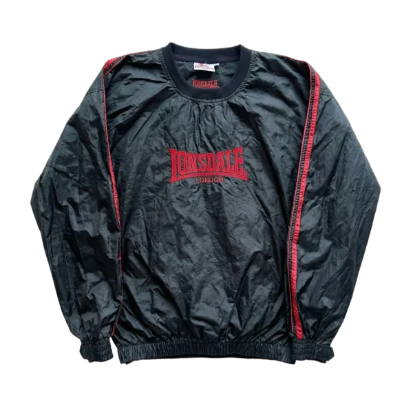 Lonsdale Bluza Czarna XXL Vintage Streetwear Retro - widok ogólny przód vintage