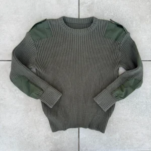 Military Sweter Wełniany Zielony XXL Vintage Streetwear - zdjęcie 2