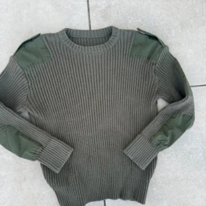 Military Sweter Wełniany Zielony XXL Vintage Streetwear - zdjęcie 4