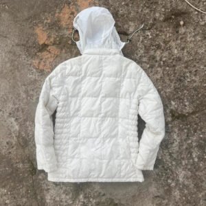 Moncler Kurtka Parka Puchowa Biała L Vintage Streetwear - zdjęcie 3